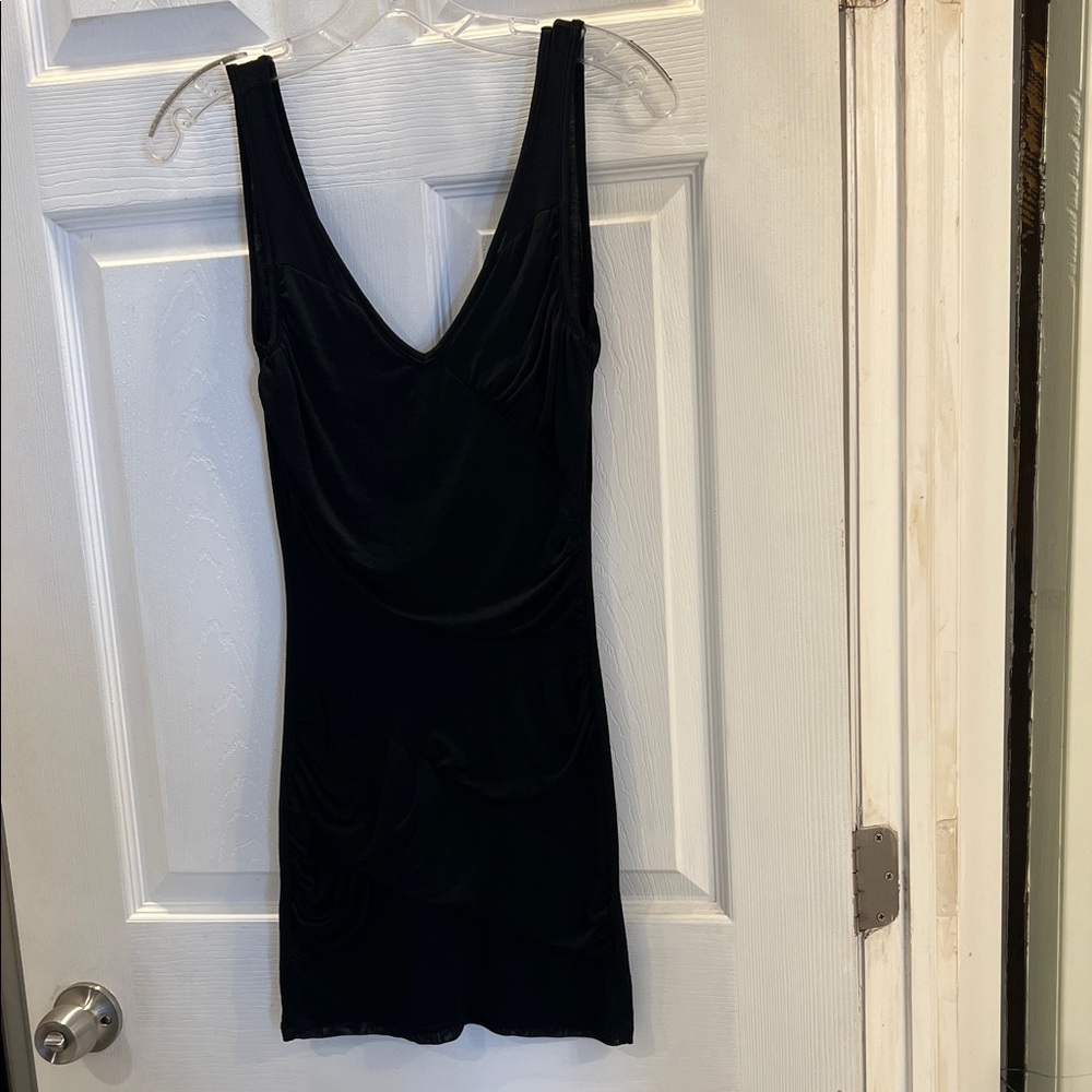 Sexy Black Sleeveless Mini Dress